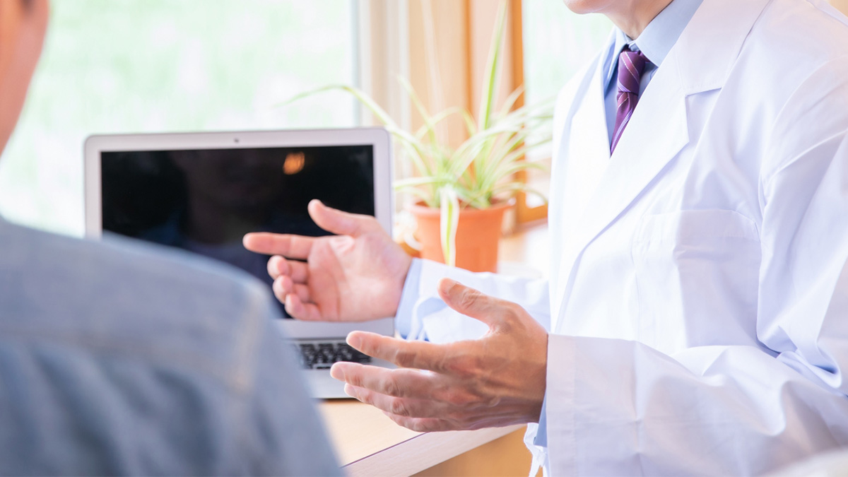 問診している様子